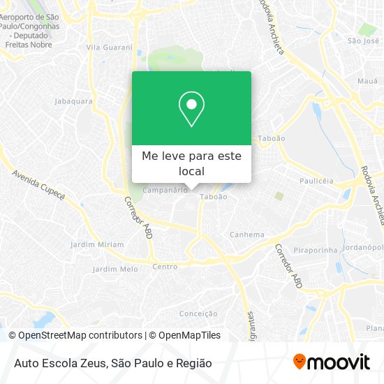 Auto Escola Zeus mapa