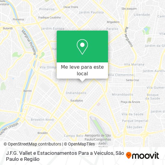 J.F.G. Vallet e Estacionamentos Para a Veiculos mapa