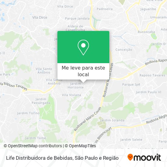 Life Distribuidora de Bebidas mapa