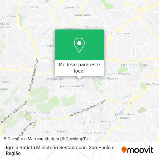 Igreja Batista Ministério Restauração mapa