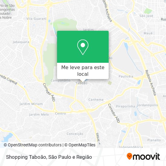 Shopping Taboão mapa