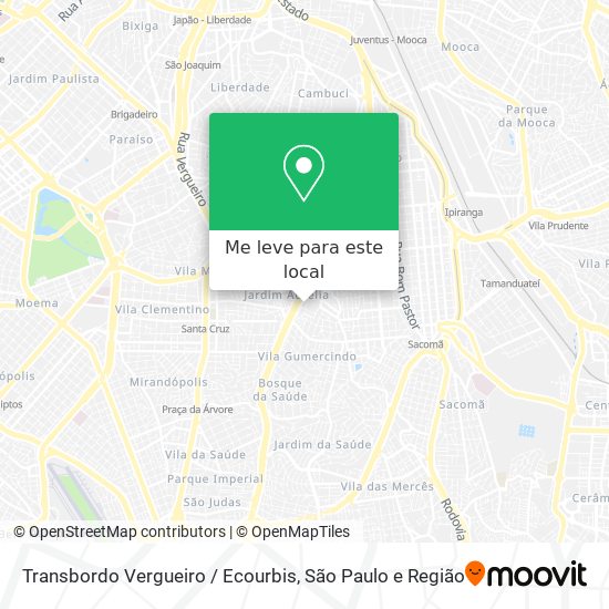 Transbordo Vergueiro / Ecourbis mapa