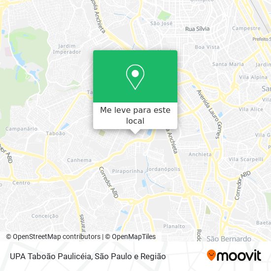 UPA Taboão Paulicéia mapa