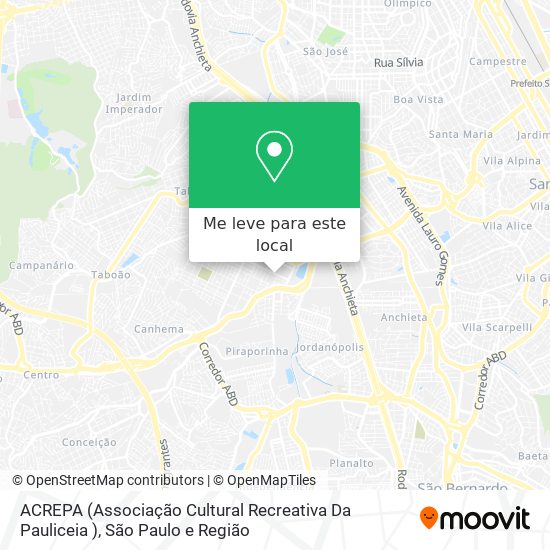 ACREPA (Associação Cultural Recreativa Da Pauliceia ) mapa