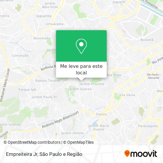 Empreiteira Jr mapa