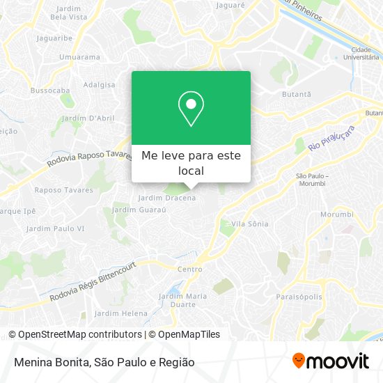 Menina Bonita mapa