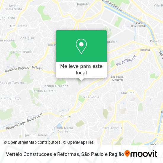 Vertelo Construcoes e Reformas mapa