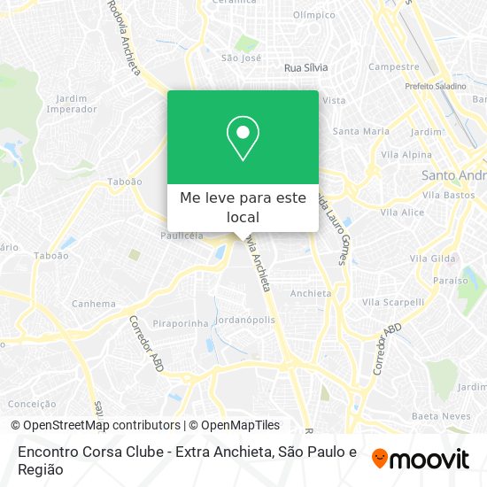 Encontro Corsa Clube - Extra Anchieta mapa