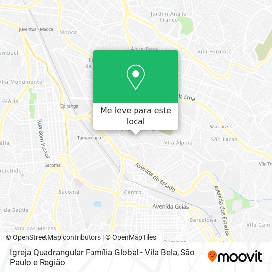 Igreja Quadrangular Família Global - Vila Bela mapa