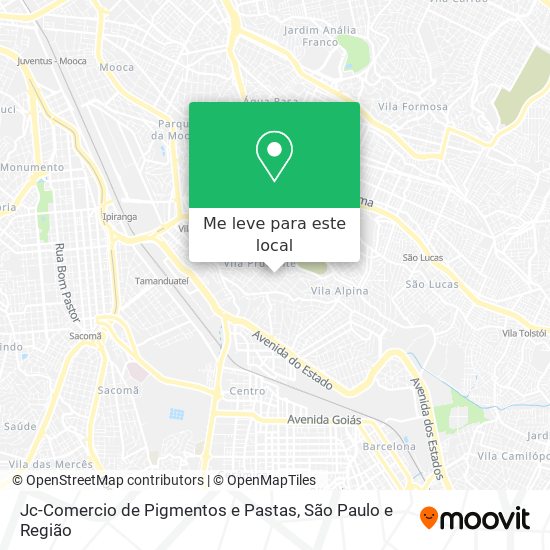 Jc-Comercio de Pigmentos e Pastas mapa