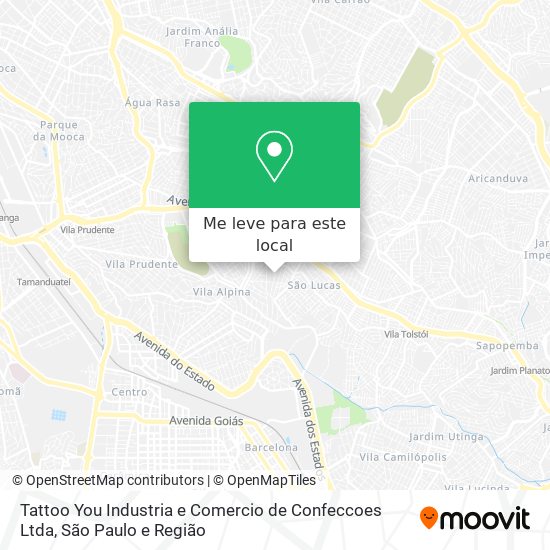 Tattoo You Industria e Comercio de Confeccoes Ltda mapa