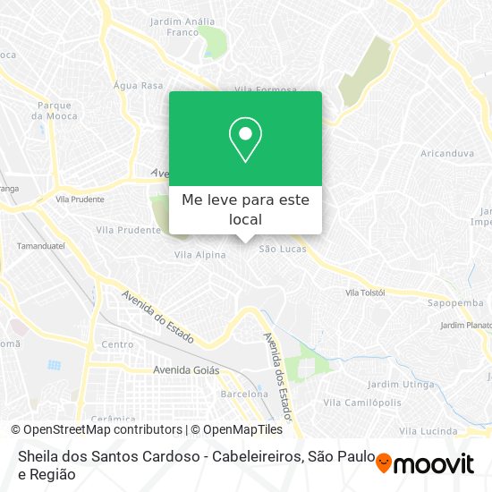 Sheila dos Santos Cardoso - Cabeleireiros mapa