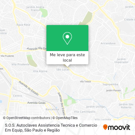 S.O.S. Autoclaves Assistencia Tecnica e Comercio Em Equip mapa