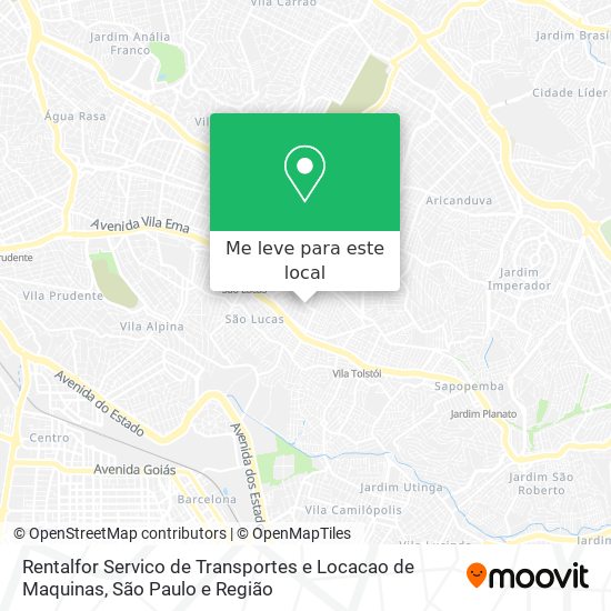 Rentalfor Servico de Transportes e Locacao de Maquinas mapa