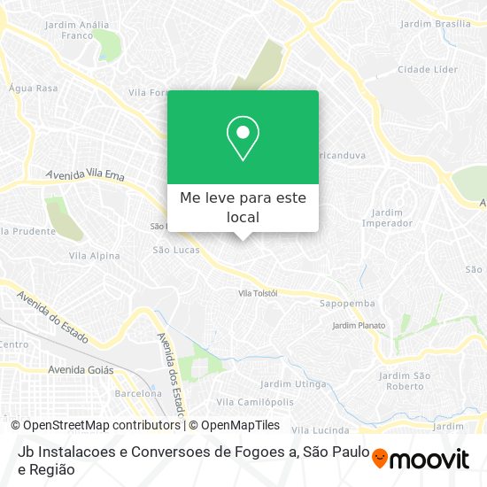 Jb Instalacoes e Conversoes de Fogoes a mapa