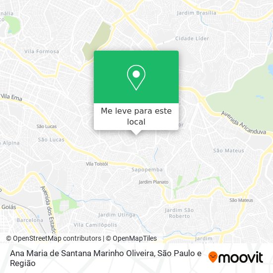 Ana Maria de Santana Marinho Oliveira mapa