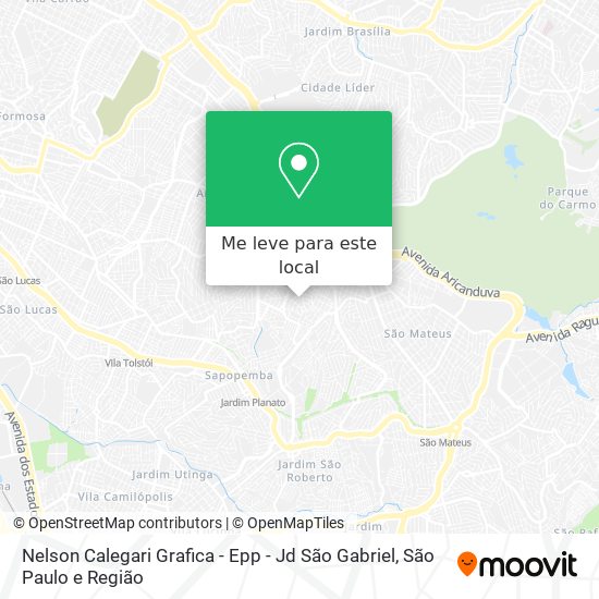 Nelson Calegari Grafica - Epp - Jd São Gabriel mapa