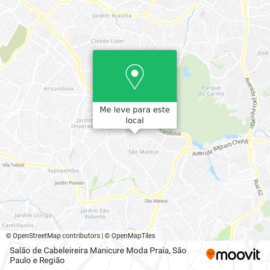 Salão de Cabeleireira Manicure Moda Praia mapa