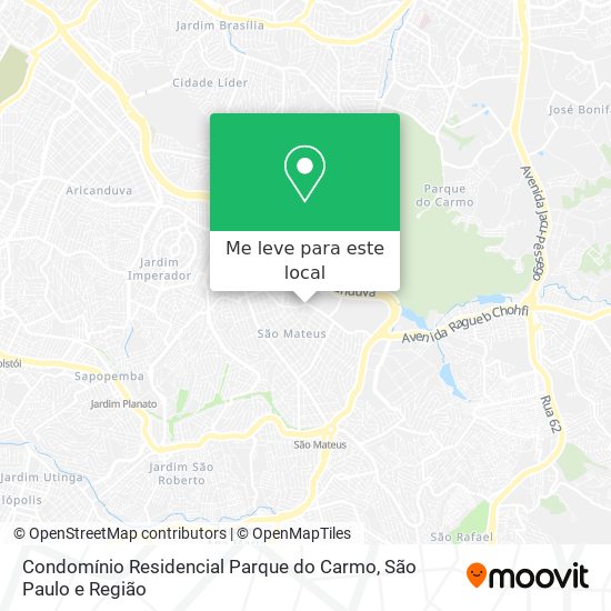 Condomínio Residencial Parque do Carmo mapa