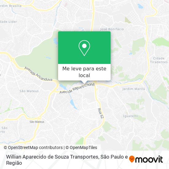 Willian Aparecido de Souza Transportes mapa