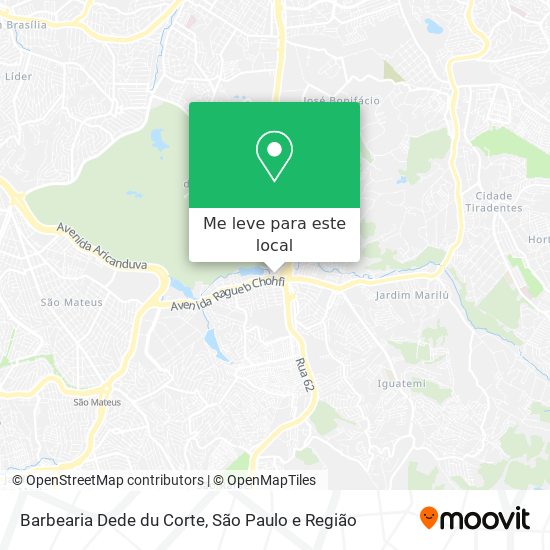 Barbearia Dede du Corte mapa