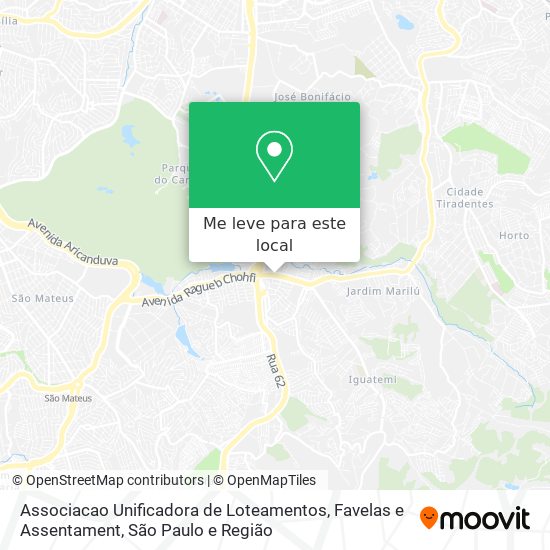 Associacao Unificadora de Loteamentos, Favelas e Assentament mapa