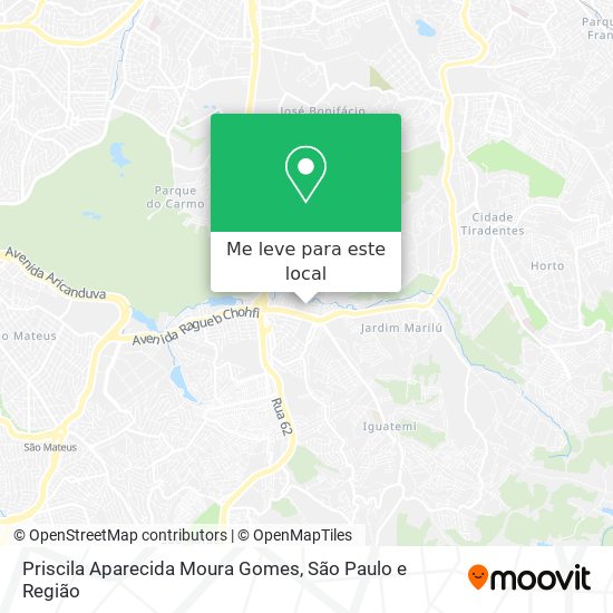 Priscila Aparecida Moura Gomes mapa