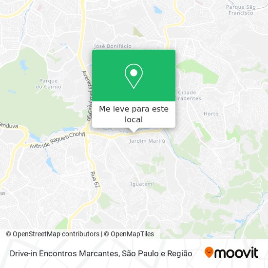 Drive-in Encontros Marcantes mapa