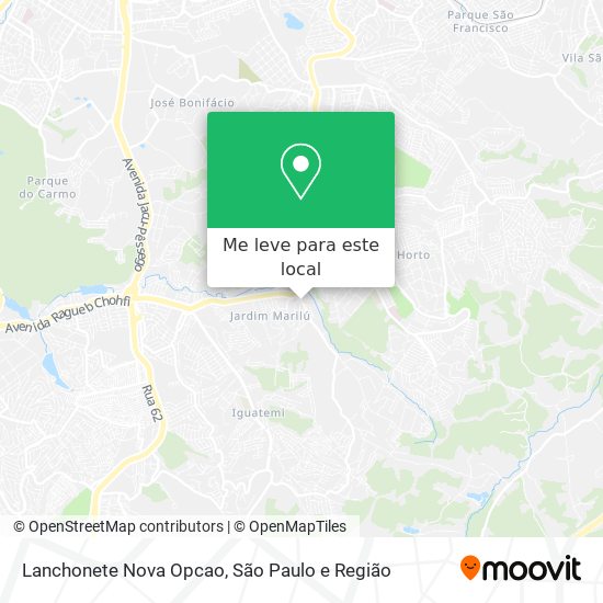 Lanchonete Nova Opcao mapa