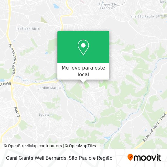 Canil Giants Well Bernards mapa