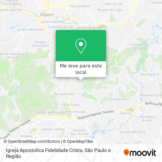 Igreja Apostolica Fidelidade Crista mapa