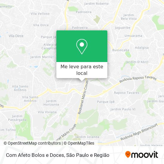 Com Afeto Bolos e Doces mapa