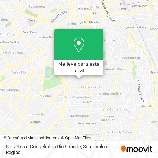 Sorvetes e Congelados Rio Grande mapa