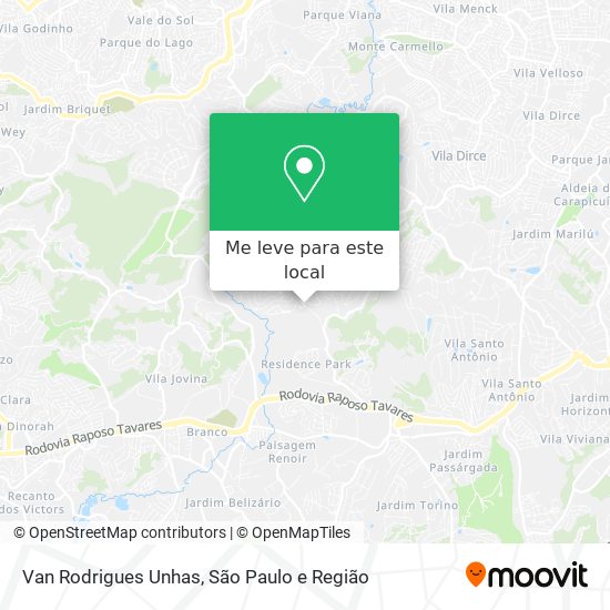 Van Rodrigues Unhas mapa