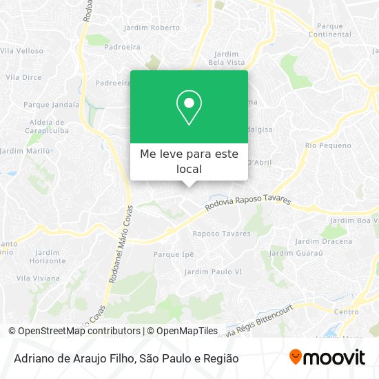 Adriano de Araujo Filho mapa
