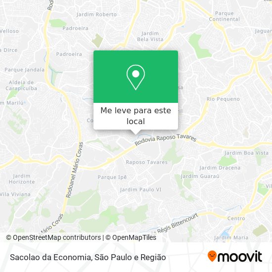 Sacolao da Economia mapa