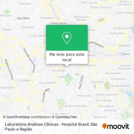 Laboratório Análises Clínicas - Hospital Brasil mapa