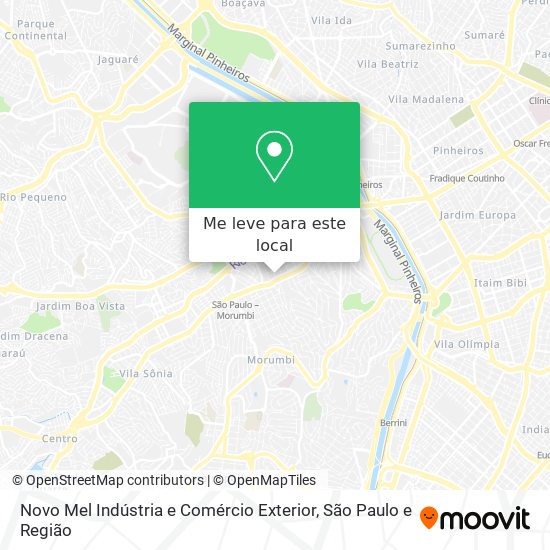 Novo Mel Indústria e Comércio Exterior mapa