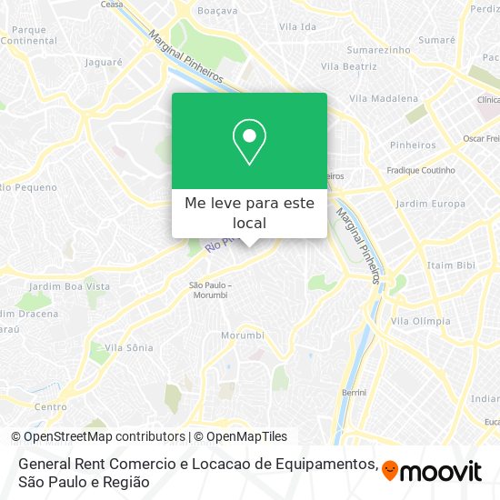 General Rent Comercio e Locacao de Equipamentos mapa