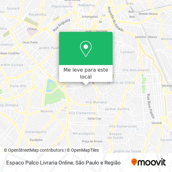 Espaco Palco Livraria Online mapa