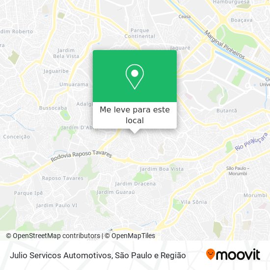 Julio Servicos Automotivos mapa