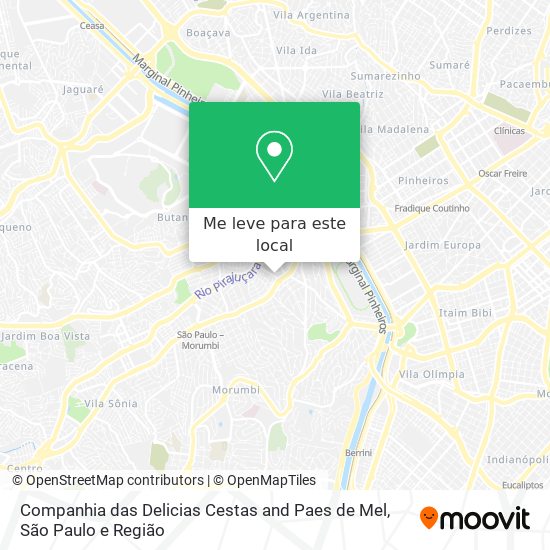 Companhia das Delicias Cestas and Paes de Mel mapa