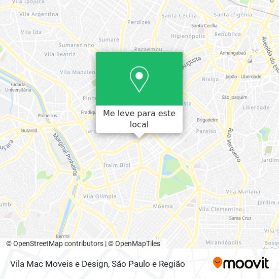 Vila Mac Moveis e Design mapa