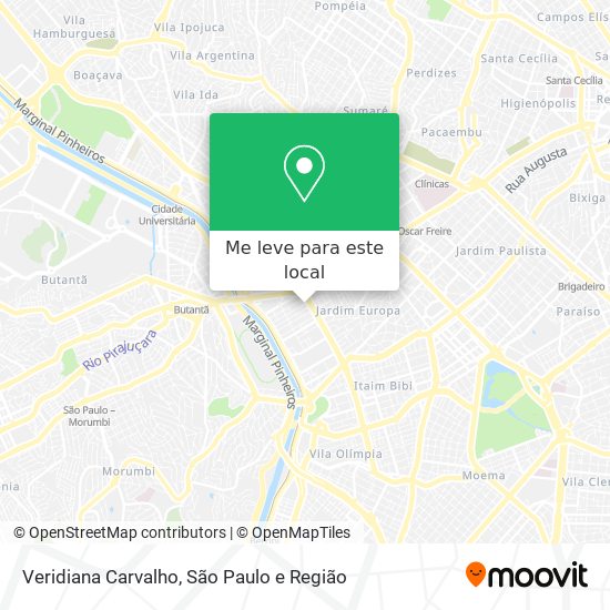 Veridiana Carvalho mapa