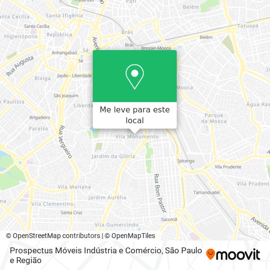 Prospectus Móveis Indústria e Comércio mapa