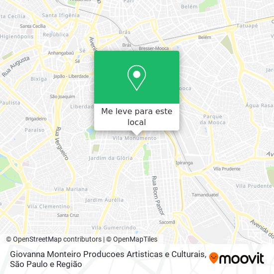 Giovanna Monteiro Producoes Artisticas e Culturais mapa