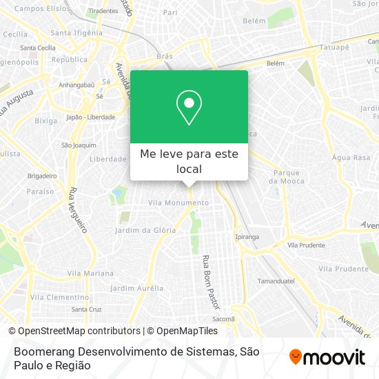 Boomerang Desenvolvimento de Sistemas mapa