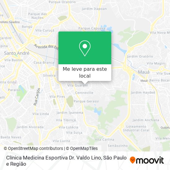 Clínica Medicina Esportiva Dr. Valdo Lino mapa