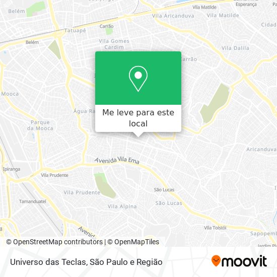 Universo das Teclas mapa