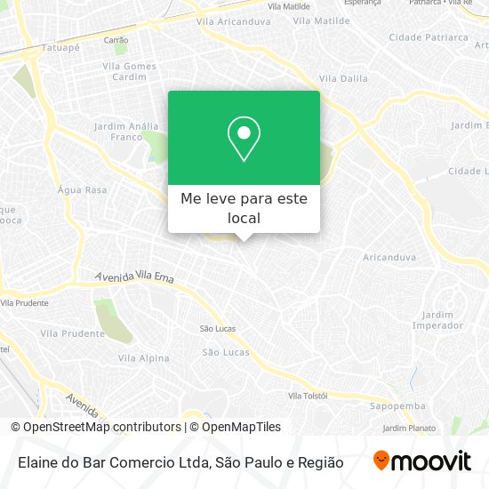 Elaine do Bar Comercio Ltda mapa